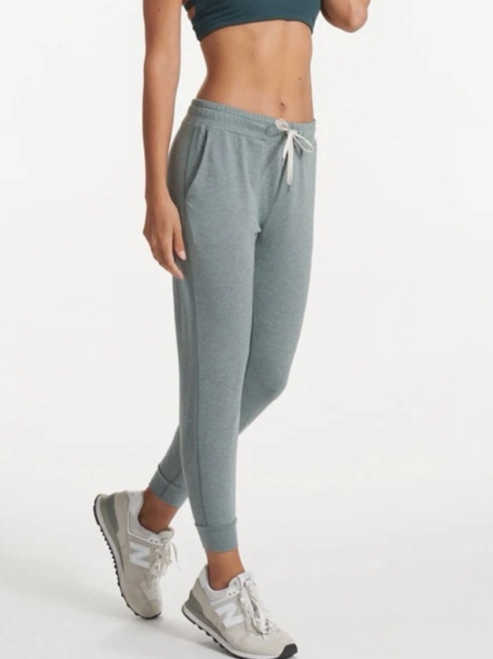 Vuori Performance Jogger Women's DreamKnit Joggers Stormy Heather Blue Green Sm